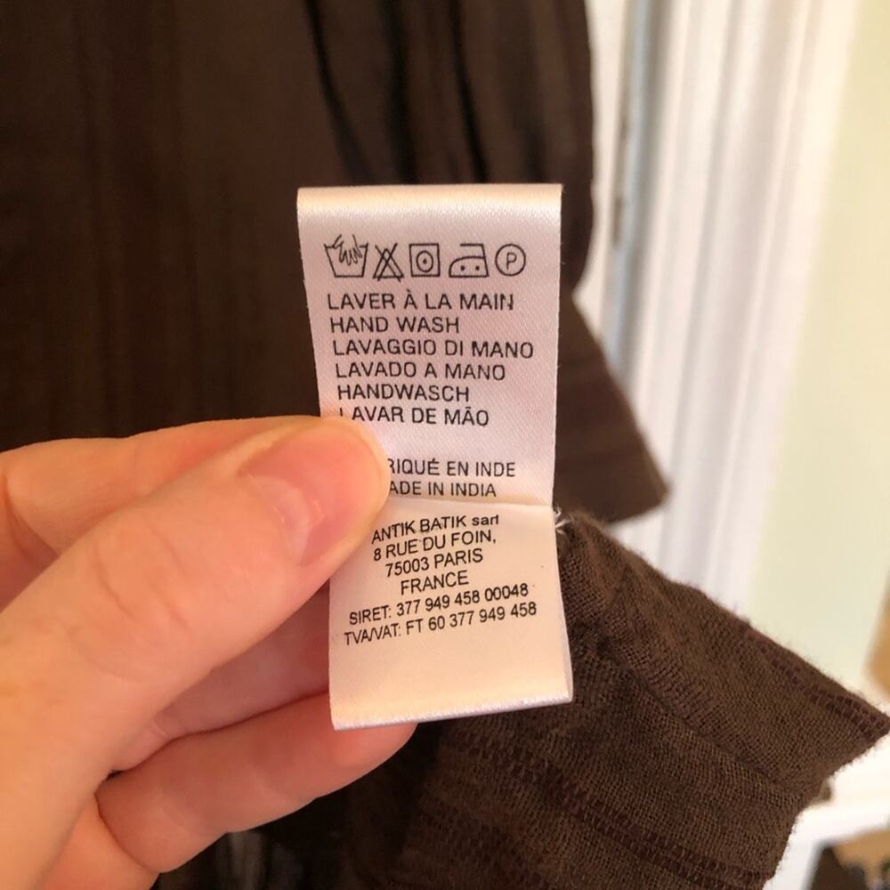 Antik Batik Chocolate Brown Embroidered Cami Mini Dress - Picture 10 of 13